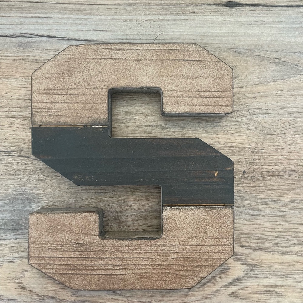 Rustic Brown Wooden Letters Decor - Picture 2 of 7
